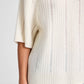 Maglione a maniche corte in lana d’agnello biologica Tulle - Bianco Sussurro