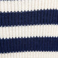Cardigan lungo a righe con bottoni dorati