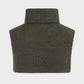 Collo alto in maglia a coste verde militare