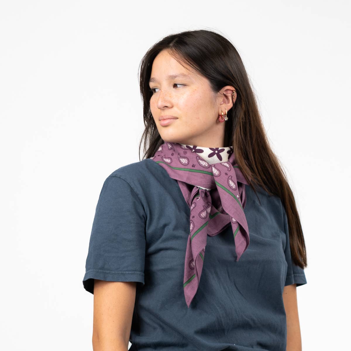 Foulard quadrato in cotone biologico Servane