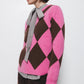 Maglione in maglia con motivo geometrico