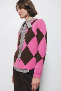 Maglione in maglia con motivo geometrico