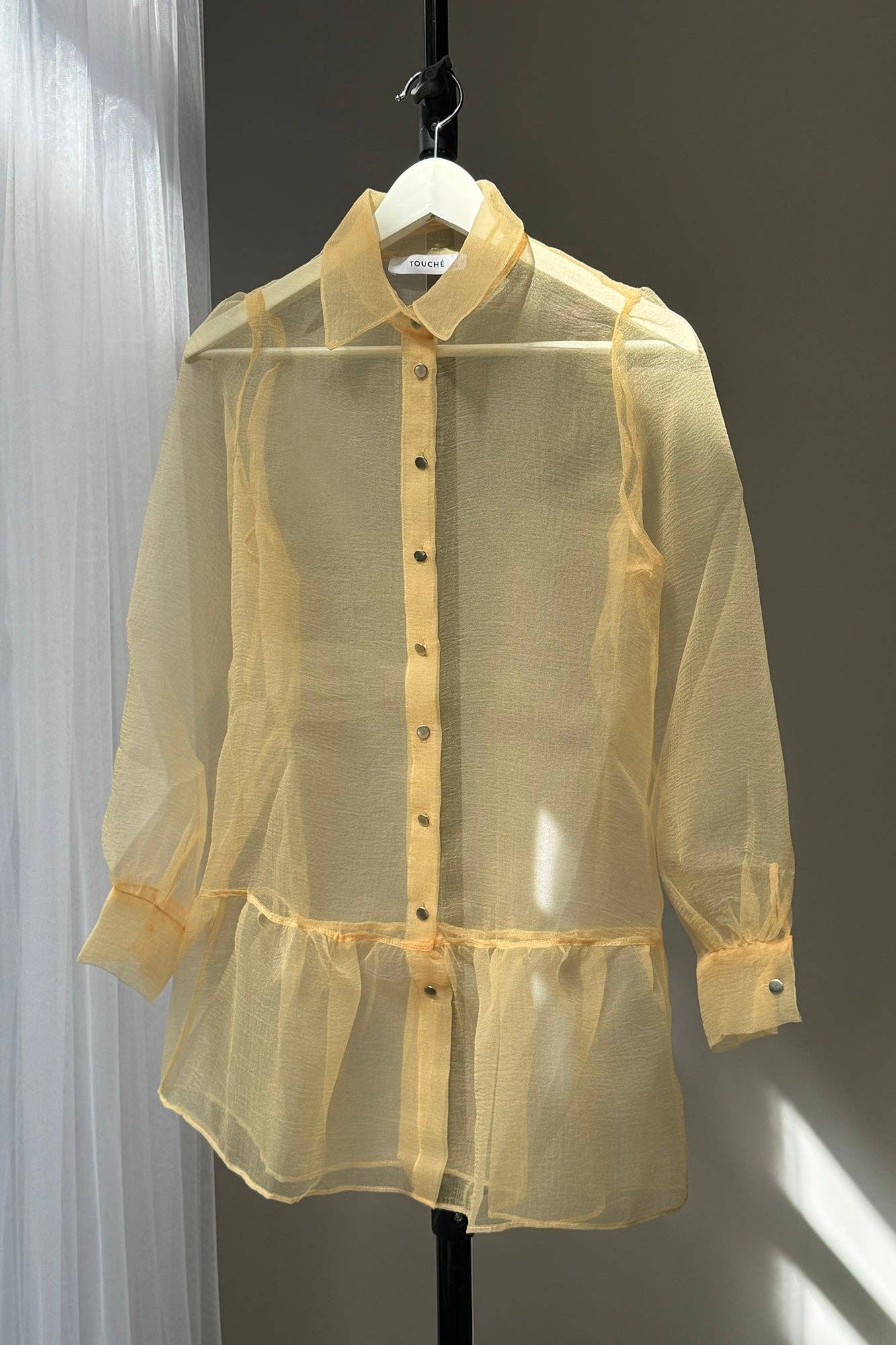 Camicia oversize in organza