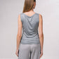 Top basic a canotta con scollo rotondo