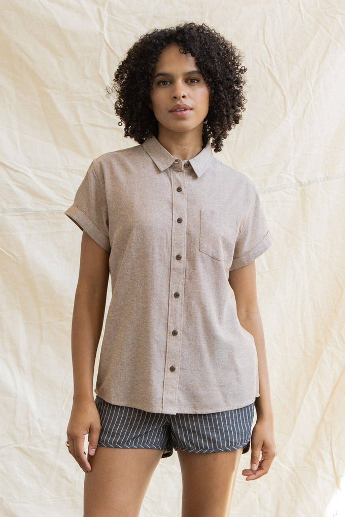 Camicia Bea in chambray ruggine