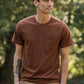 T-shirt riciclata con taschino bronzo
