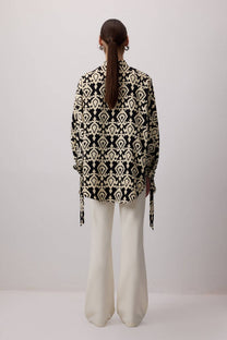 Camicia in viscosa a fantasia