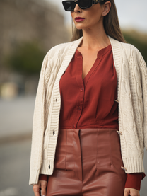 Cardigan con bottoni a cuore