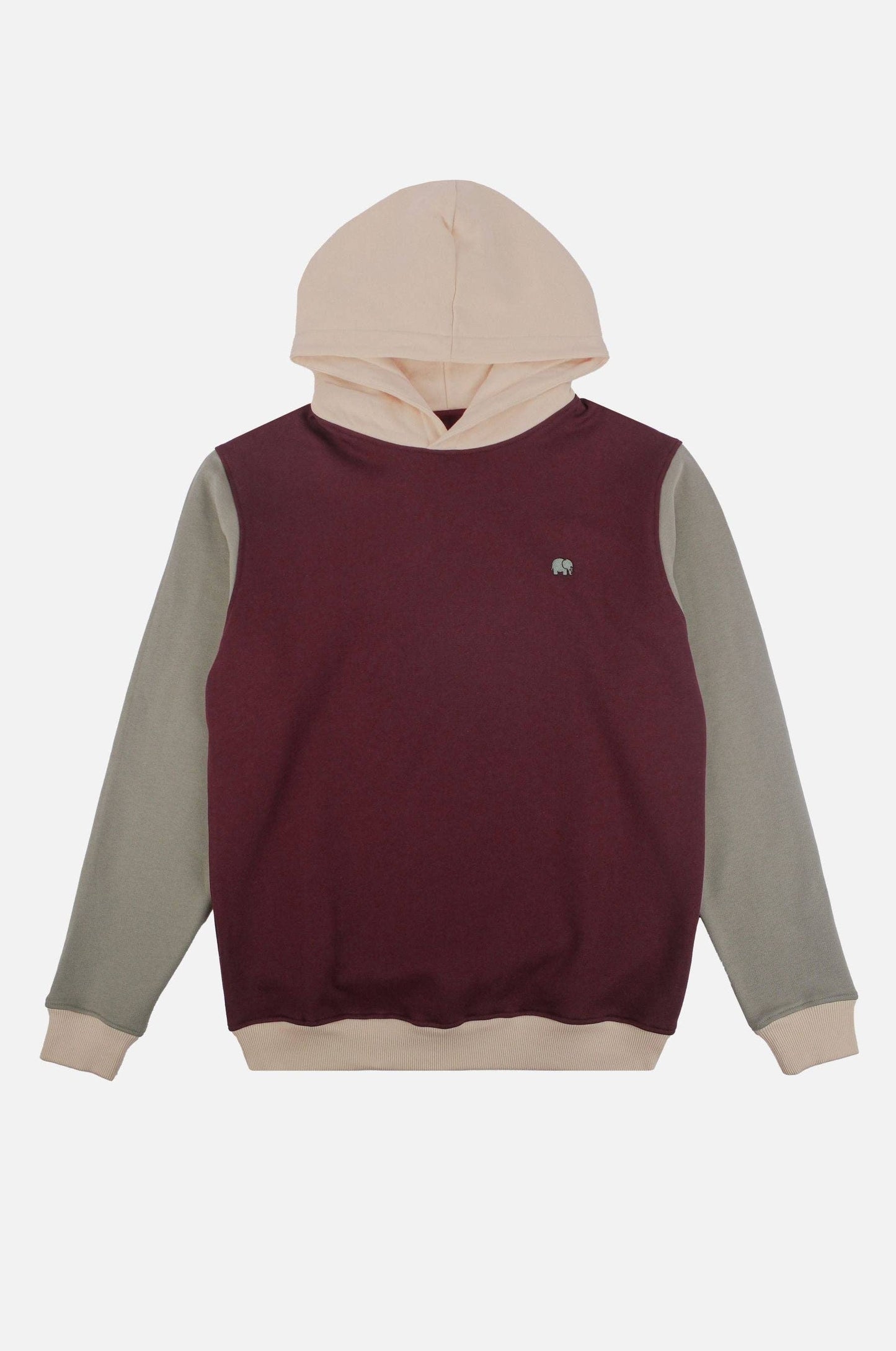 Felpa con cappuccio color block Nightfall Ruby