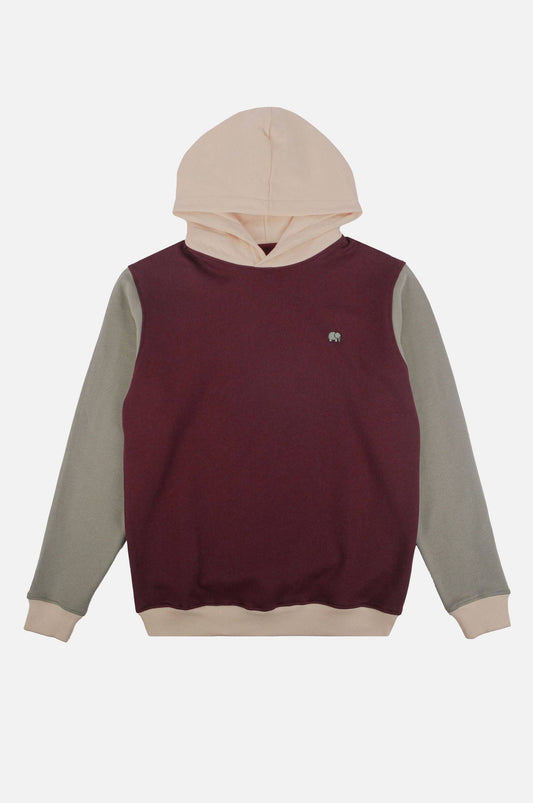 Felpa con cappuccio color block Nightfall Ruby