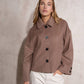 Cappotto corto oversize in misto lana