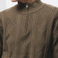 Maglione strutturato con zip al collo