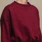 Felpa cropped oversize in misto cotone
