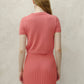 T-shirt in maglia di cotone a trama spessa