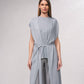 Gilet lungo in rete metallica con cintura
