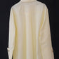 Camicia in popeline giallo burro con polsini oversize