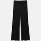 Pantaloni in maglia a coste a gamba dritta