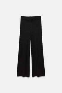Pantaloni in maglia a coste a gamba dritta