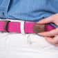 Cintura intrecciata elastica rosa magenta