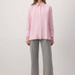 Camicia Oversize a Righe con Dettagli in Chiffon