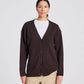 Cardigan in lana d’agnello Edith con scollo a V