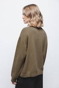 Cardigan in maglia con scollo a V