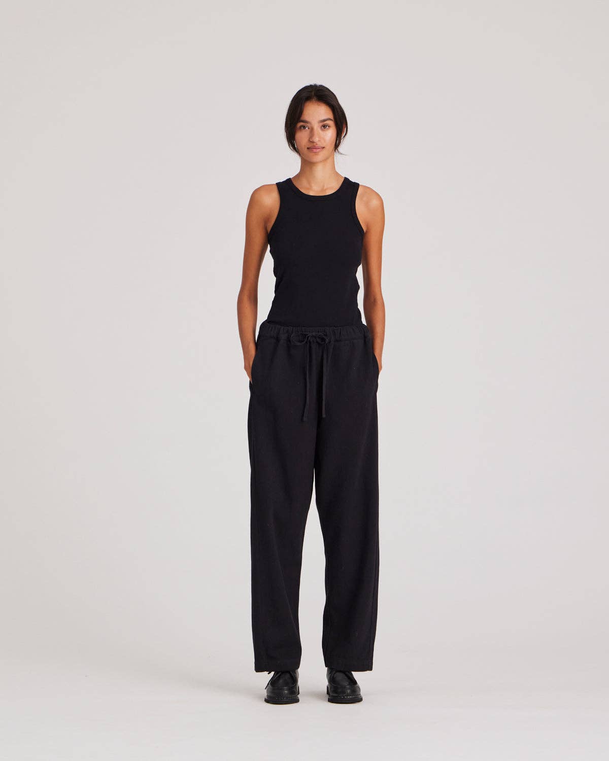 Pantaloni in twill di cotone biologico con coulisse