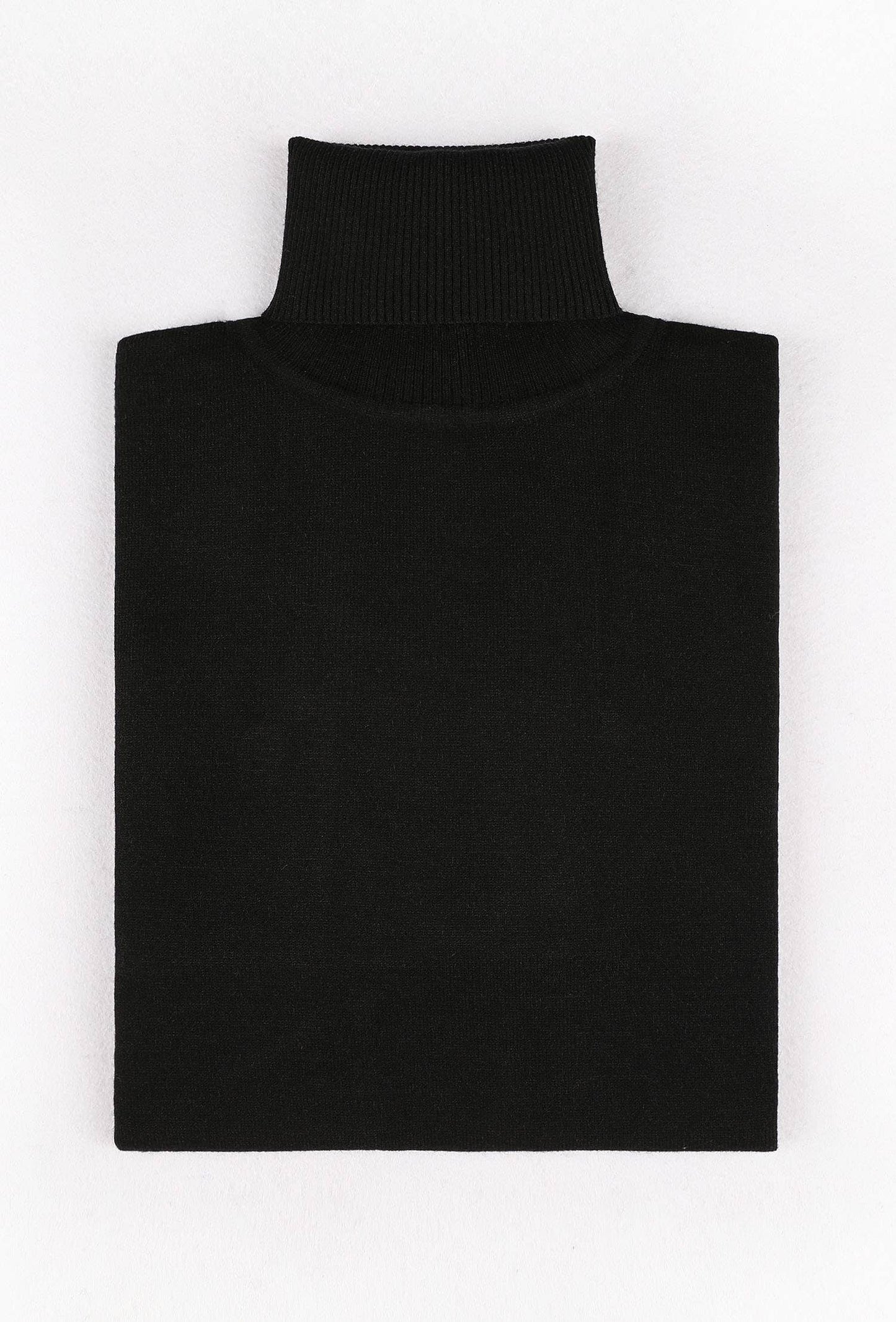 Maglione dolcevita effetto cashmere nero taglie forti