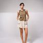 Top basic con bordi a contrasto