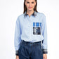 Camicia patchwork blu Sissyna