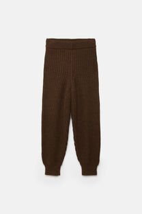 Pantaloni jogger in maglia a coste