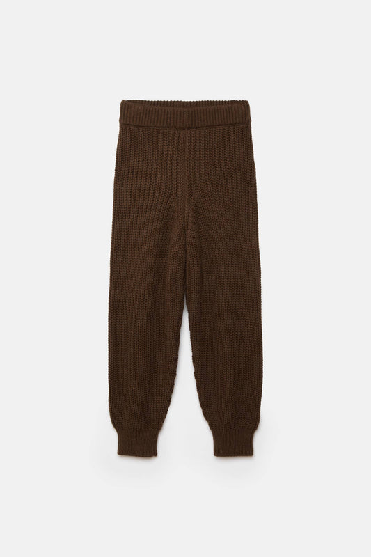 Pantaloni jogger in maglia a coste