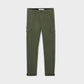 Pantaloni cargo in cotone kaki