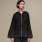 Cappotto donna trapuntato con cappuccio e zip