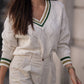 Pantaloni in velluto a coste con chiusura a clip