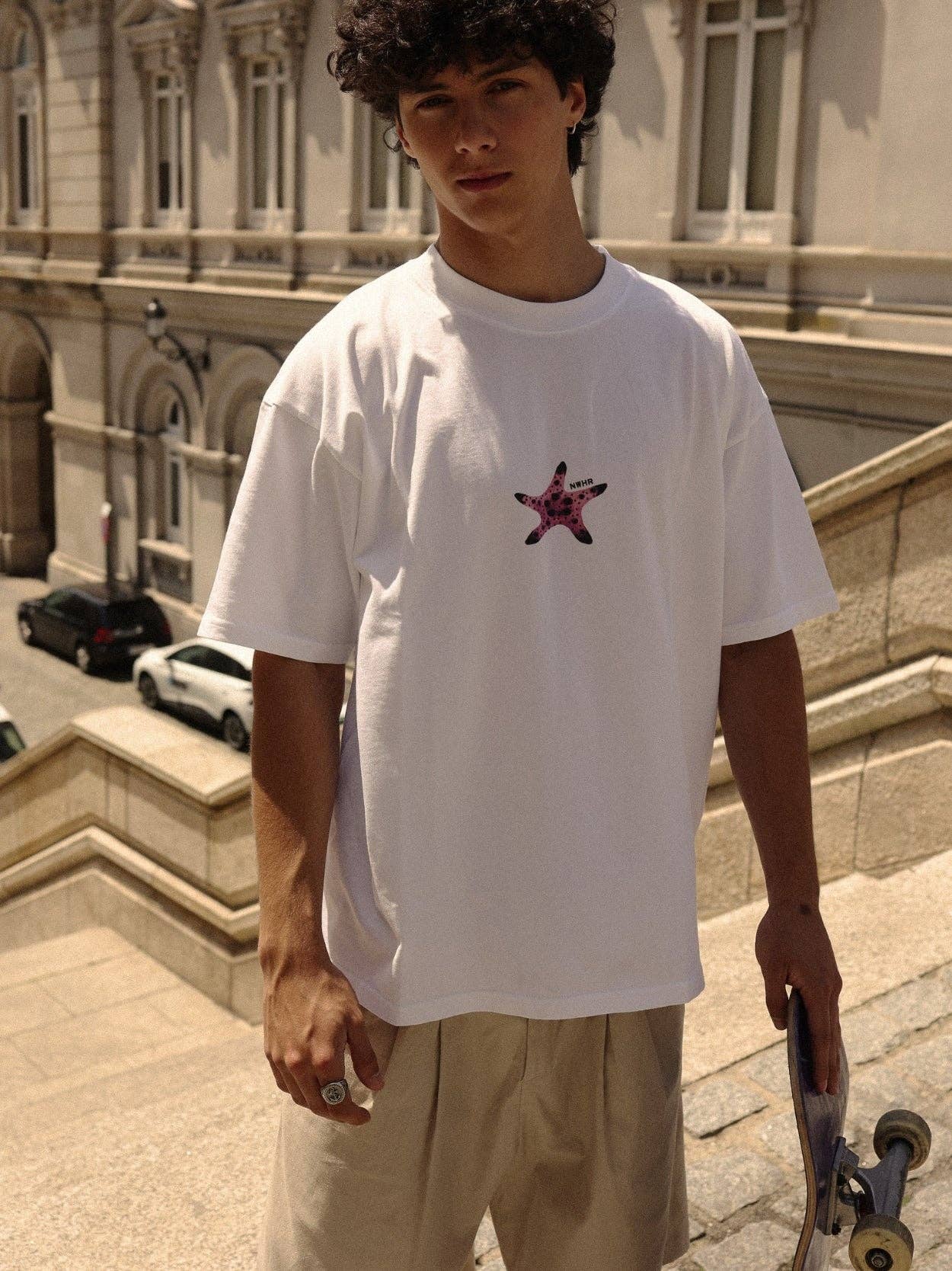 T-shirt oversize “Extinction is Forever” in cotone biologico