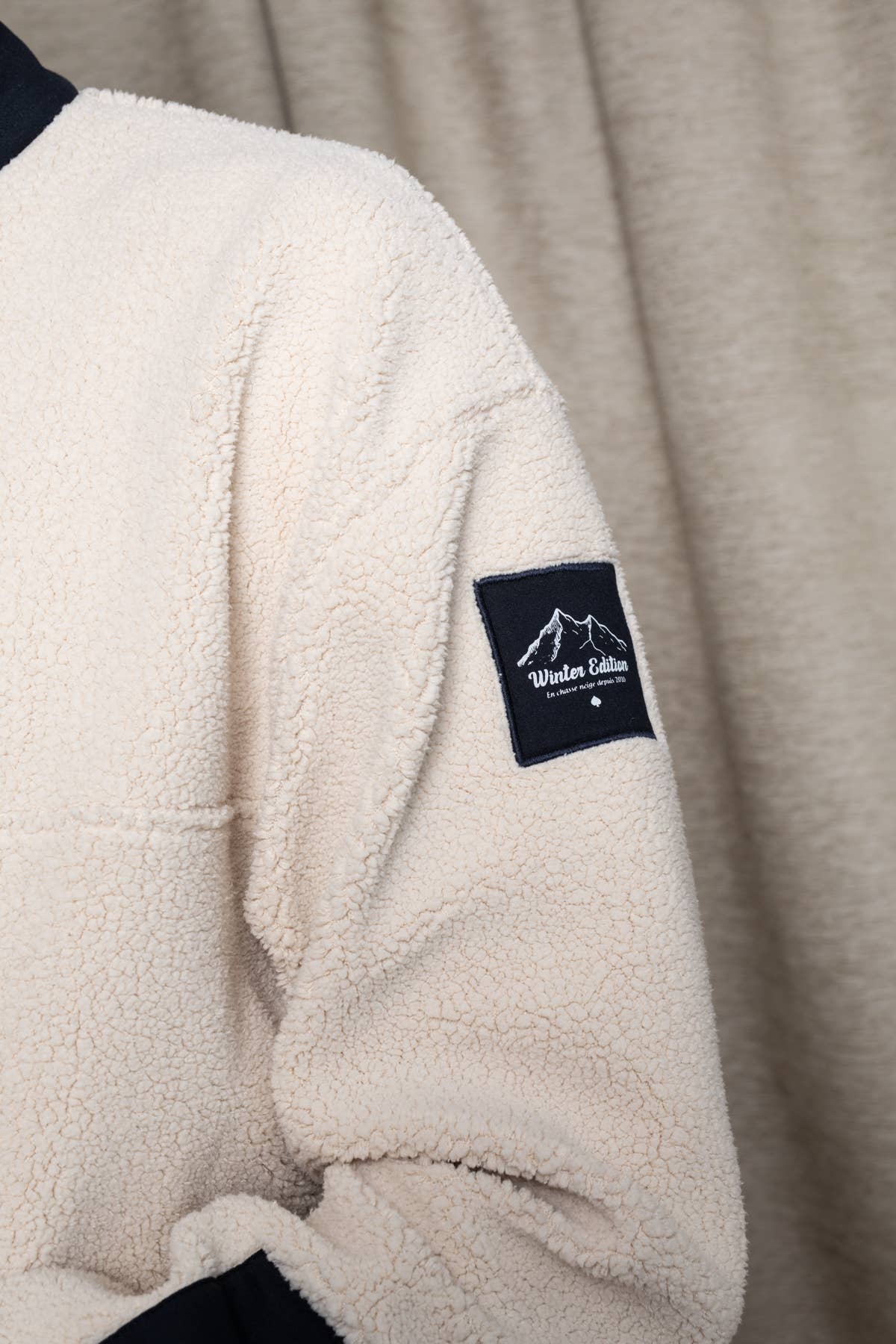 Felpa sherpa con zip Snowflake Milk