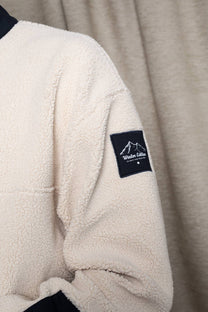 Felpa sherpa con zip Snowflake Milk