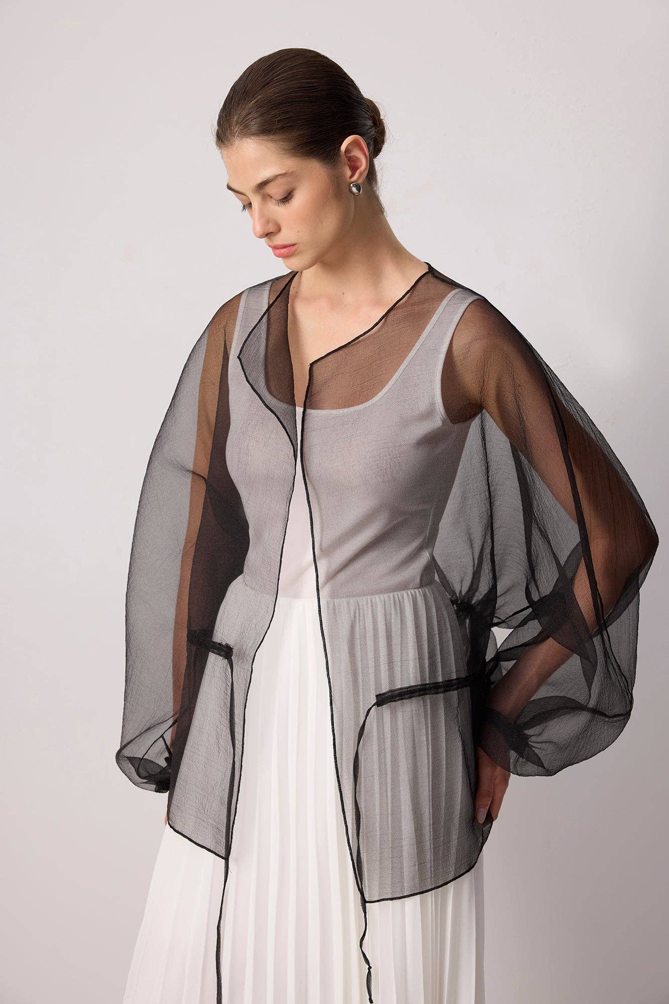 Giacca in organza con lacci