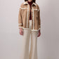 Camicia in suede con dettagli in peluche