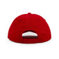 Cappellino snapback rosso in cotone organico con logo ricamato