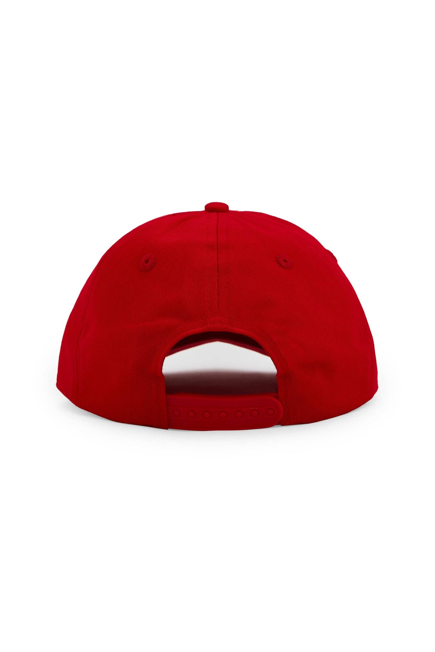 Cappellino snapback rosso in cotone organico con logo ricamato