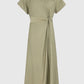 Abito midi Moundy verde militare
