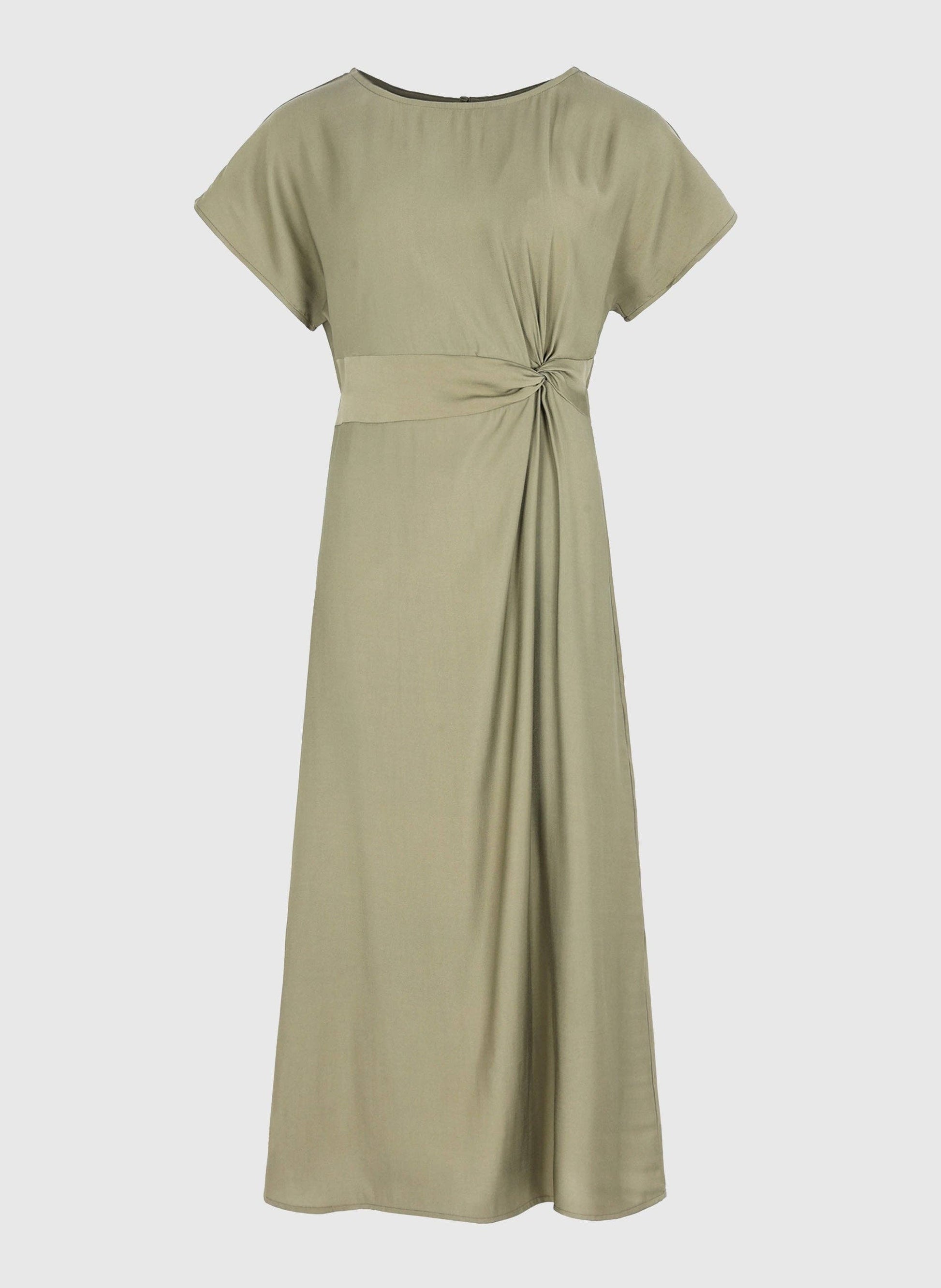 Abito midi Moundy verde militare