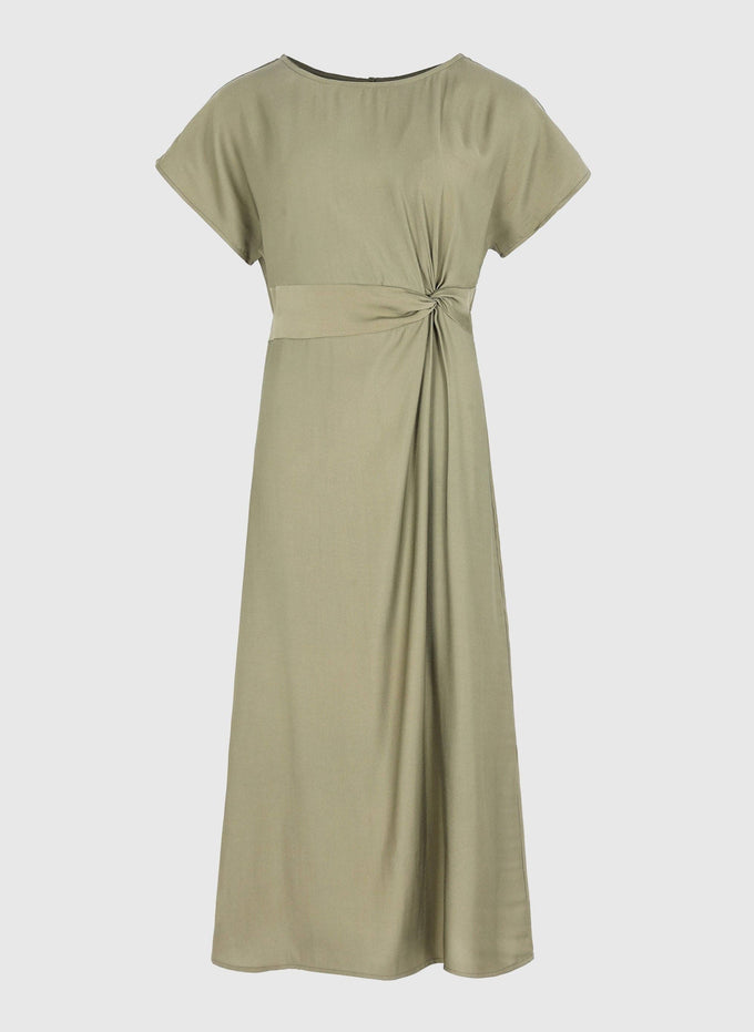 Abito midi Moundy verde militare