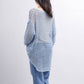 Maglione traforato all’uncinetto effetto lucido