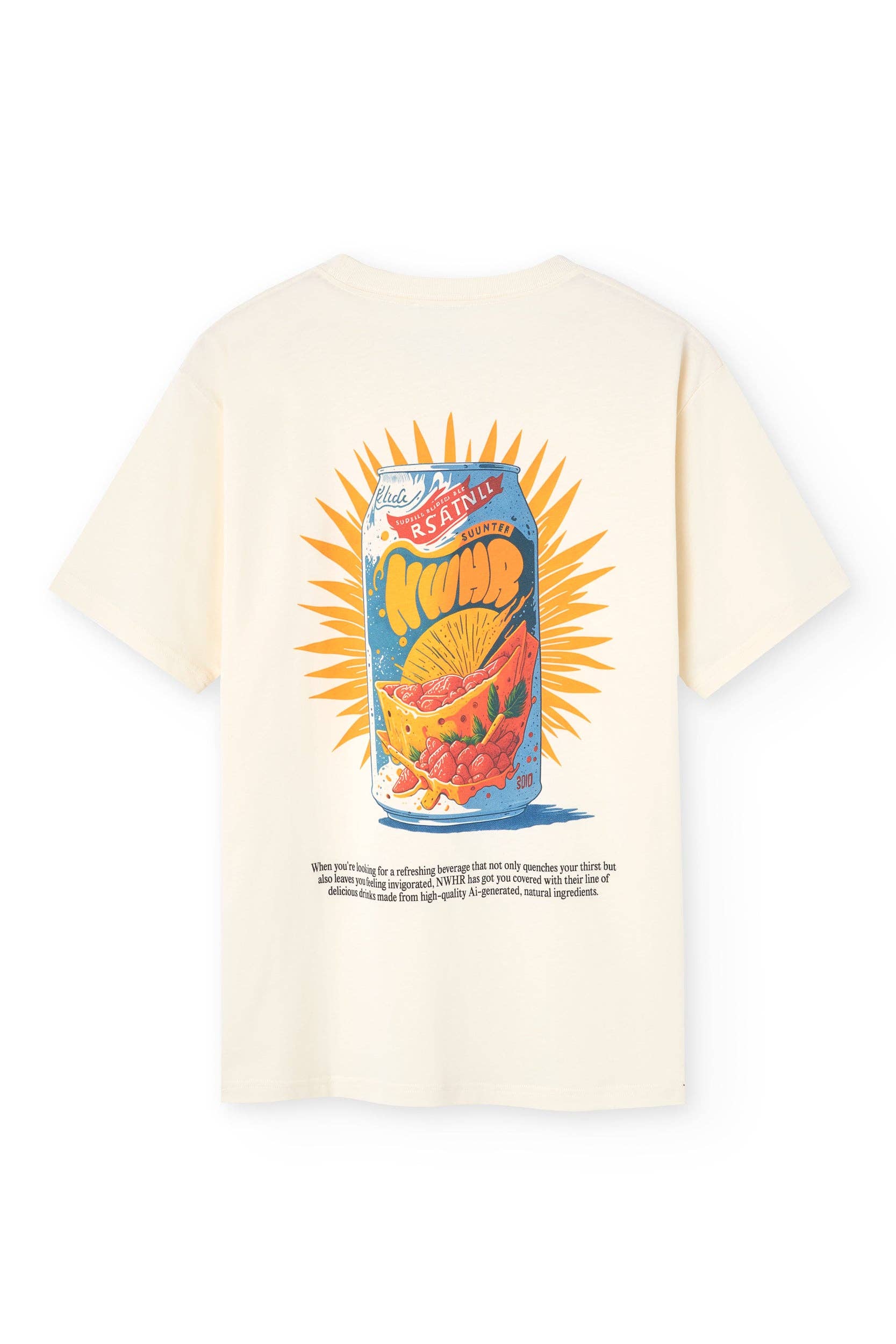 T-shirt in cotone organico con stampa Summer Drink