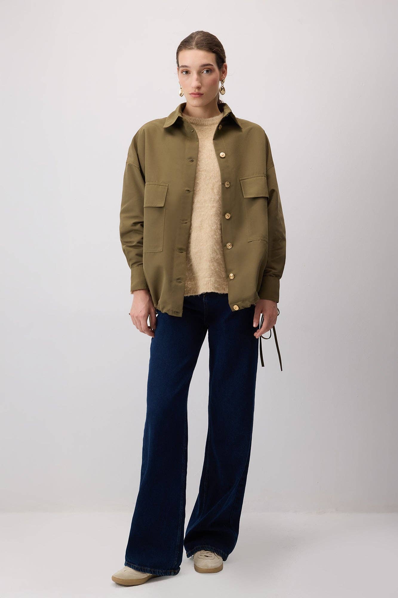 Giacca oversize con coulisse