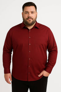 Camicia bordeaux plus size easy iron