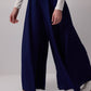 Pantaloni gonna palazzo a gamba larga con vita elasticizzata